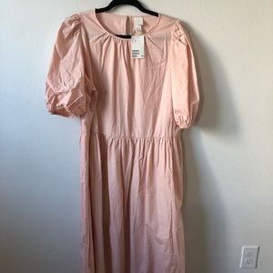 H&M Puff Sleeve Midi- Blush